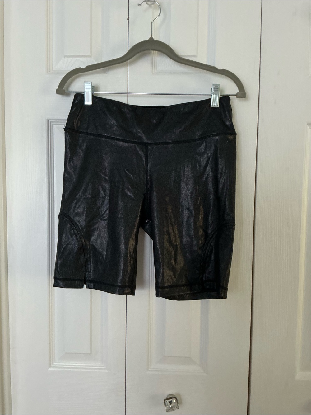 Mono B Shiny Black High-Waist Bike Shorts